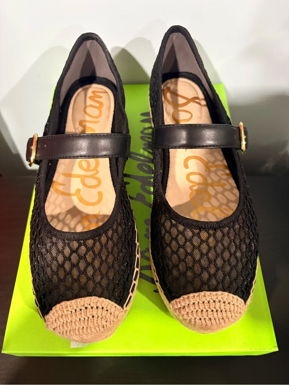 Sam Edelman Mackie Mesh Espadrille Mary Jane | black | size 7